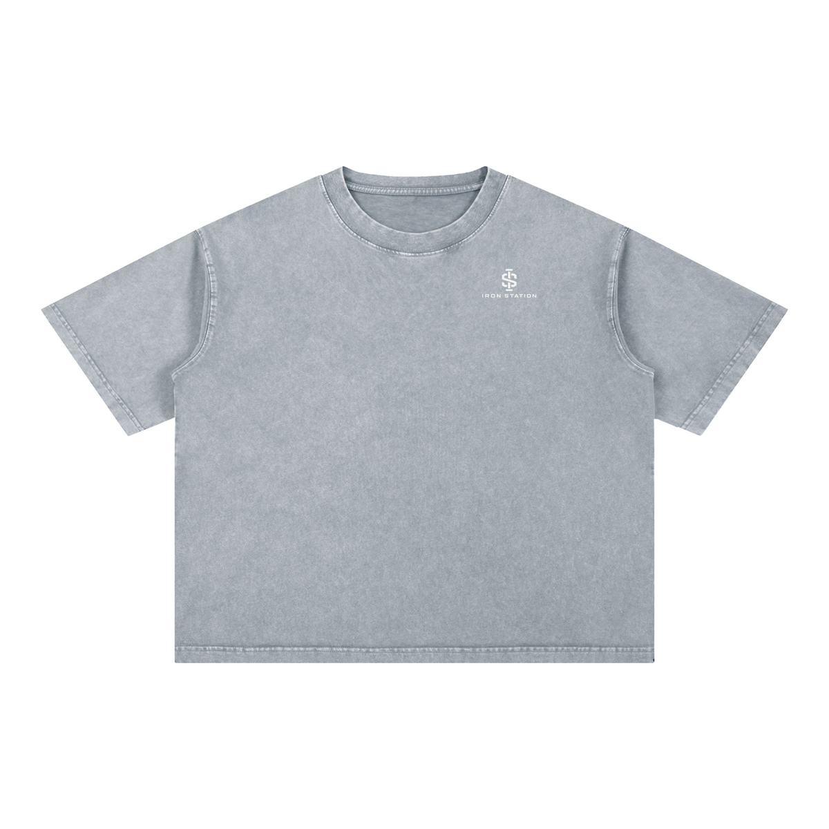 001 - "Iron Station" Mineral Wash Boxy Tee