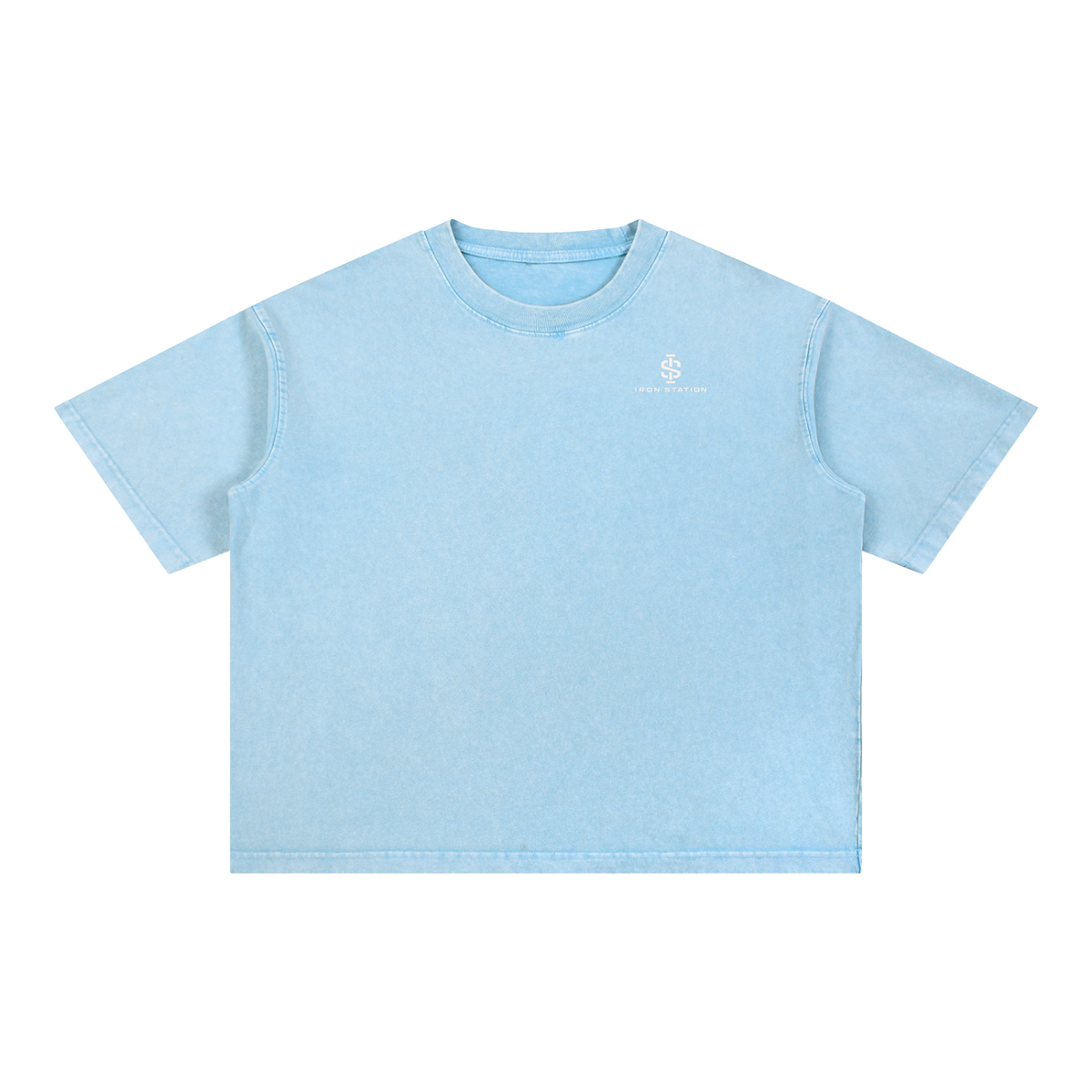 001 - "Iron Station" Mineral Wash Boxy Tee