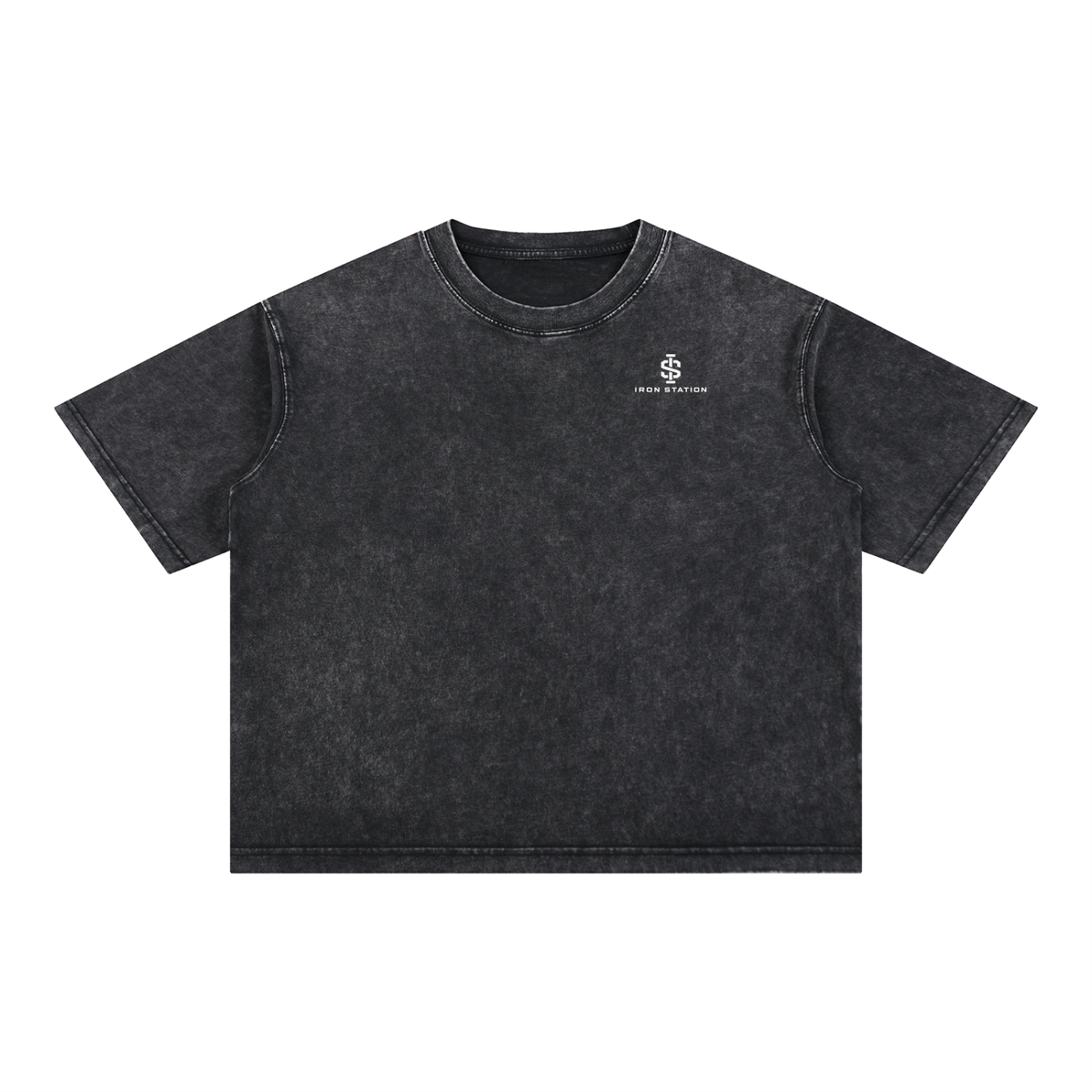001 - "Iron Station" Mineral Wash Boxy Tee